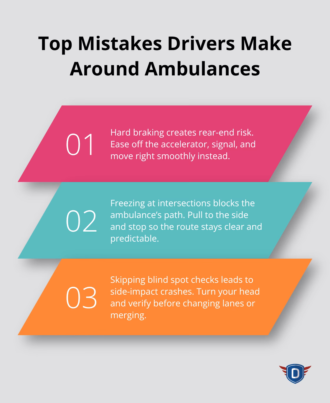 Three critical errors drivers make when an ambulance approaches and safer alternatives - Emergency vehicle response