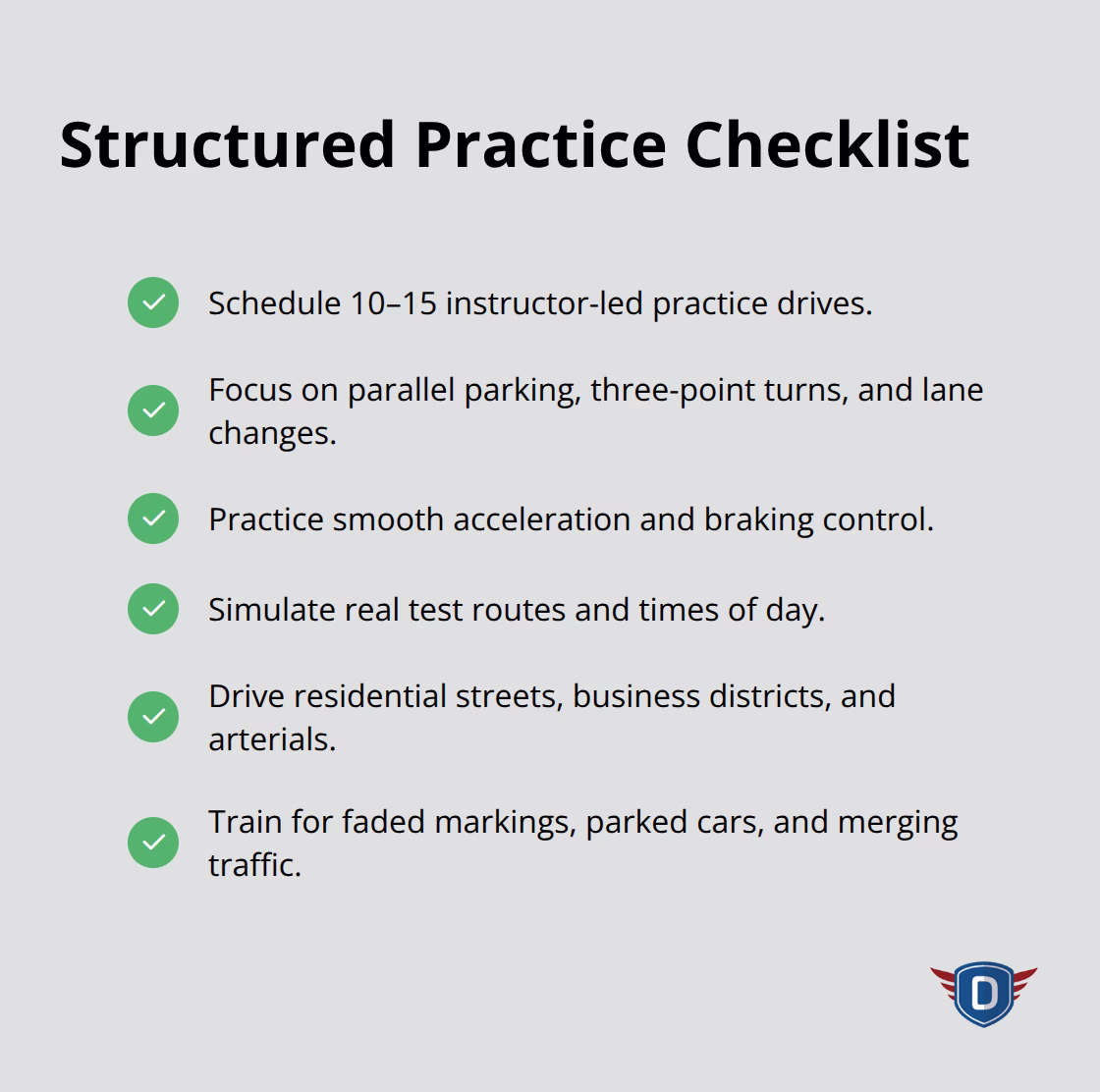 Key practice elements to raise your pass odds on the DMV road test - Pass road test tips