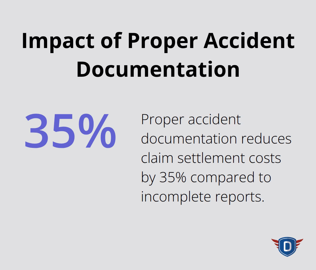 Percentage reduction in claim settlement costs with proper accident documentation. - safe driving tips for employees