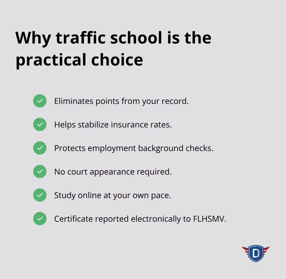 Key benefits of completing Florida-approved traffic school after a speeding ticket - speeding ticket consequences