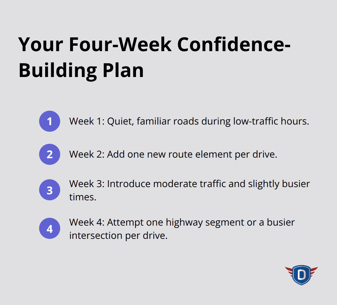 A week-by-week progression for safer, more confident solo driving