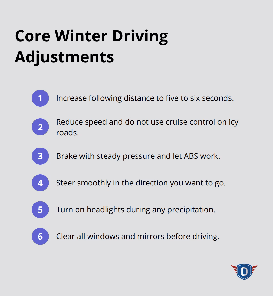 Essential adjustments for safer winter driving. - winter driving safety tips